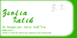 zsofia kalik business card